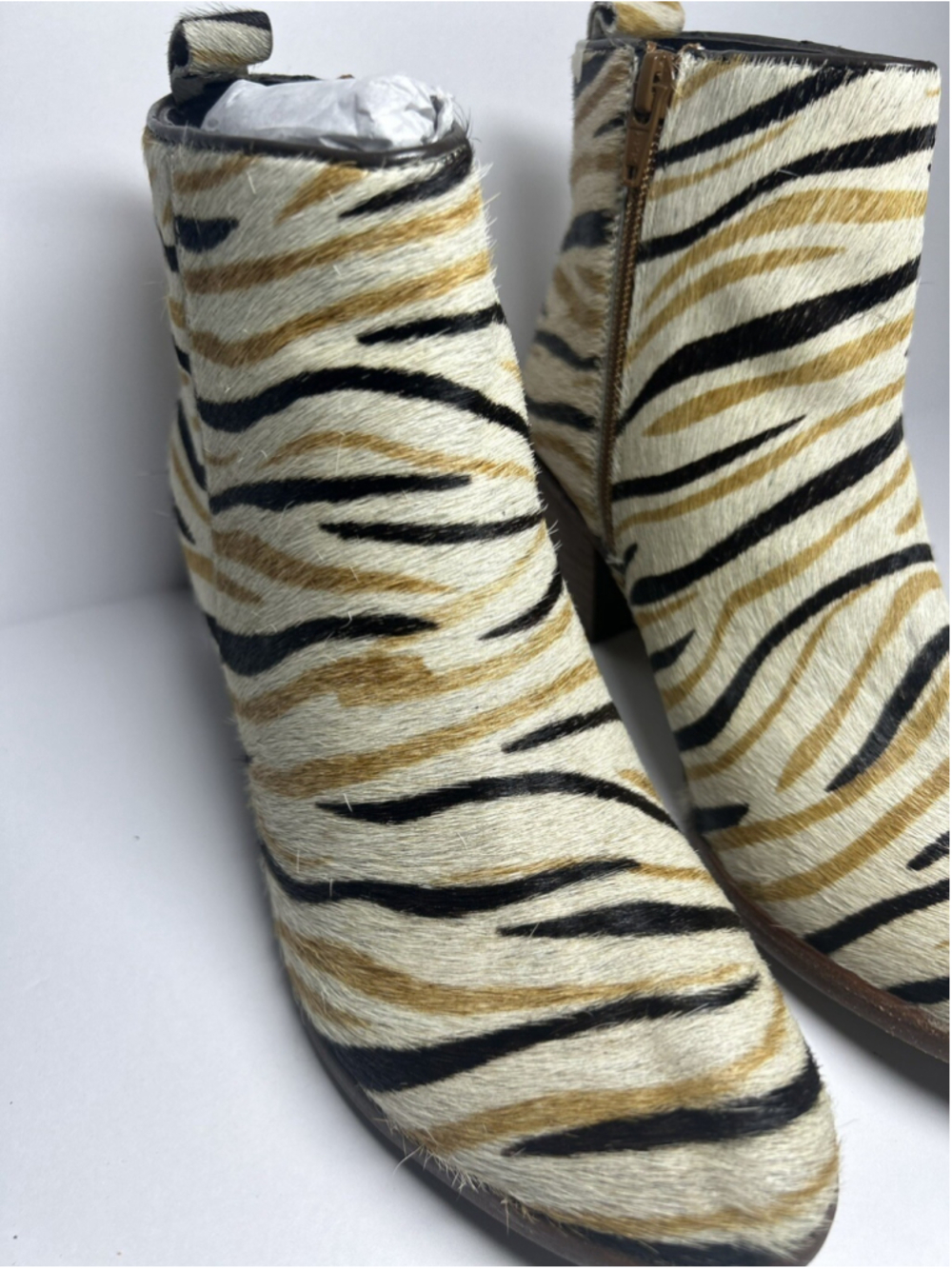 Band Of Gypsies Boots Rodeo Multi Zebra Cow-hair Leather Size 7.5 - Picture 3 of 8